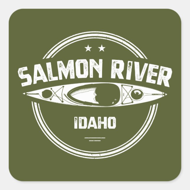 Salmon River Idaho Square Sticker (Front)