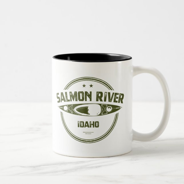 Salmon River Idaho Two-Tone Coffee Mug (Right)
