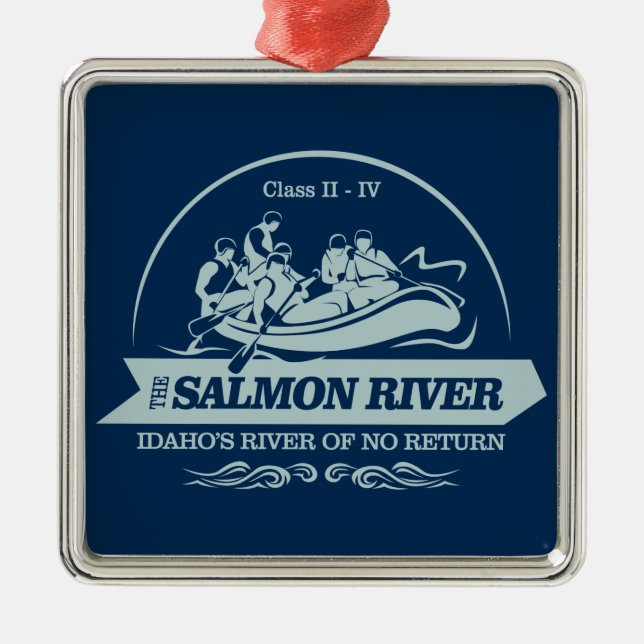 Salmon River (rafting2) Metal Tree Decoration (Front)