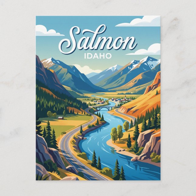 Salmon River Scenic Byway Idaho Postcard (Front)