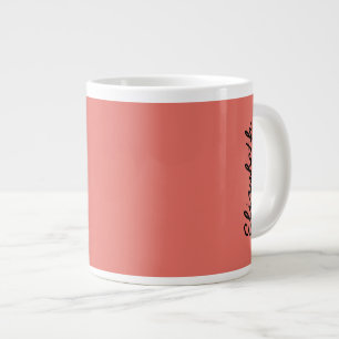 Salmon Solid Colour Large Coffee Mug
