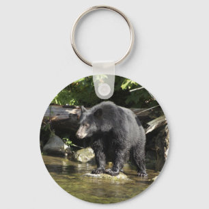 "Salmon Spotting" Black Bear Gifts Key Ring