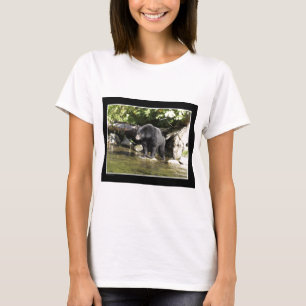 "Salmon Spotting" Black Bear Gifts T-Shirt