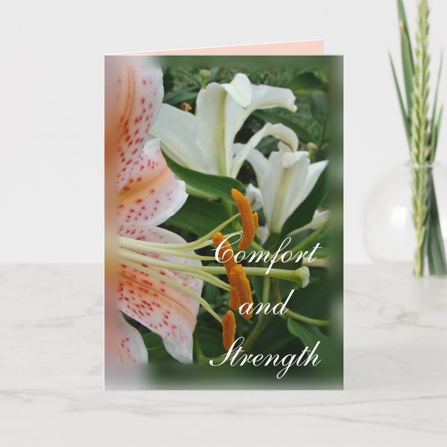Salmon Star Lily -customise any occasion Card (Front)