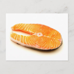 Salmon steak postcard