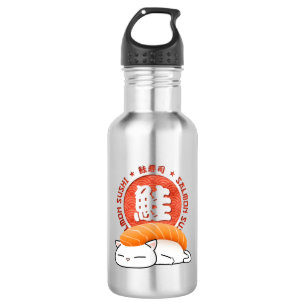 Salmon Sushi Cat 532 Ml Water Bottle