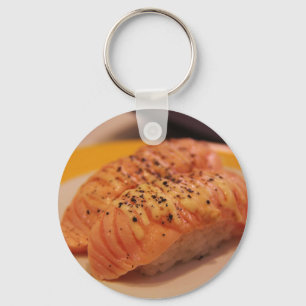 Salmon Sushi Japanese Food Delicious Yummy Mayo Key Ring