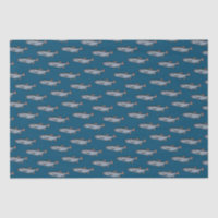 Salmon Swimming Pattern PNW Fishing Fish Gift Wrap