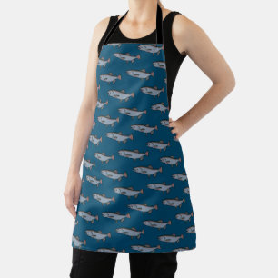 Salmon Swimming Pattern PNW Fishing Fish River   Apron