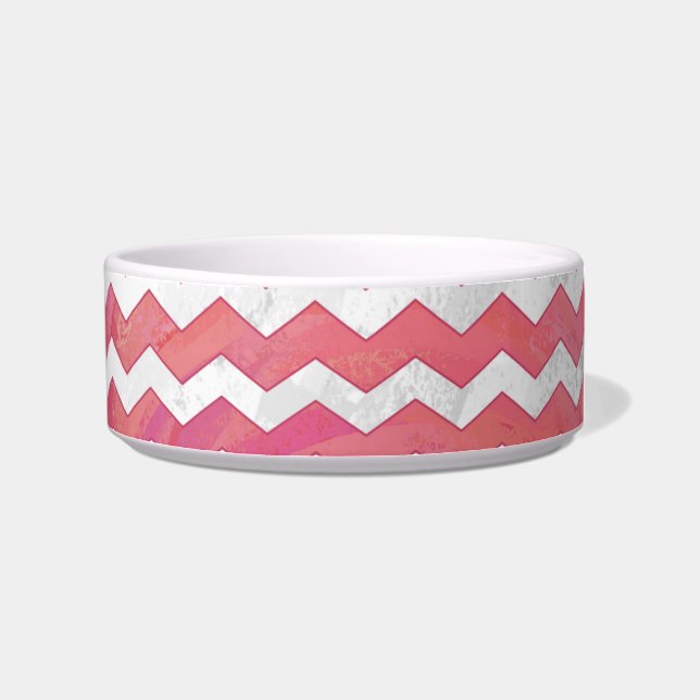 Salmon Swirl Chevron Pattern Bowl (Right)