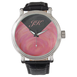 Salmon Swirl Monogram Watch