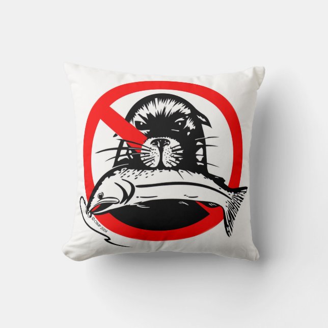 Salmon Thief Boat Pillow (Front)