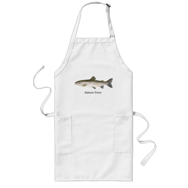 Salmon Trout Fish Long Apron (Front)