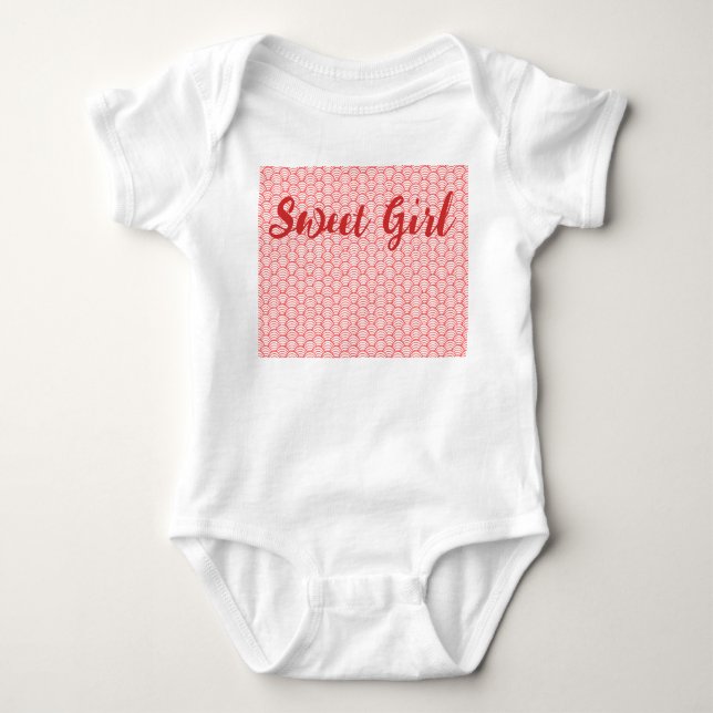 Salmon Waves  Baby Bodysuit (Front)
