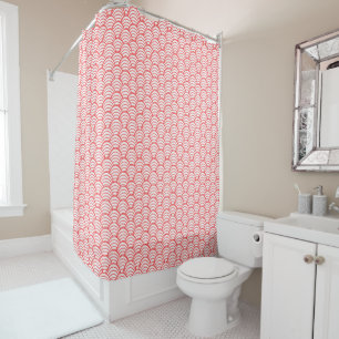Salmon Waves  Shower Curtain