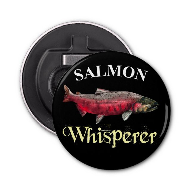 Salmon Whisperer Dark Bottle Opener (Front)