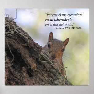 Salmos 27-5 con Ardilla Poster