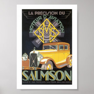 Salmson Automobile Advertisement Vintage Art Print