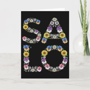 Salo - Funny Ukraine Food Floral Ukrainian Vyshyva Card