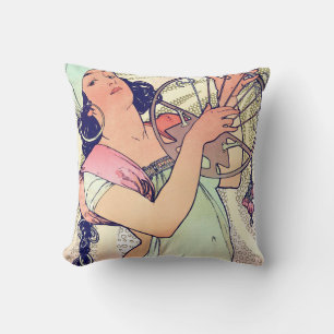 Salome, Alphonse Mucha Cushion