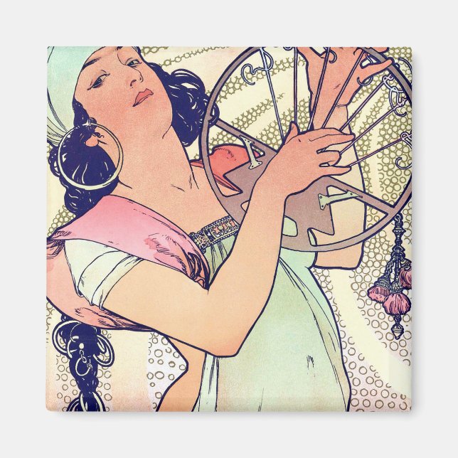 Salome, Alphonse Mucha Magnet (Front)