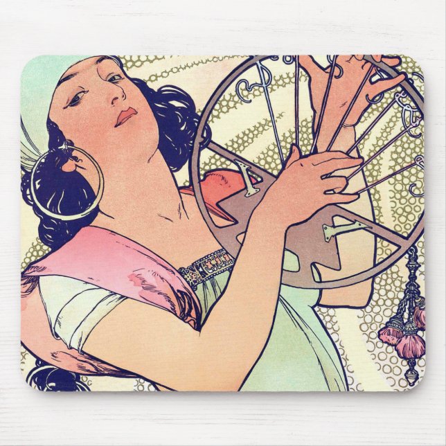 Salome, Alphonse Mucha Mouse Mat (Front)