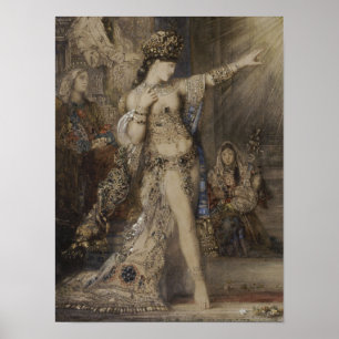 Salome and Apparition Detail of Moreau Watercolor Poster