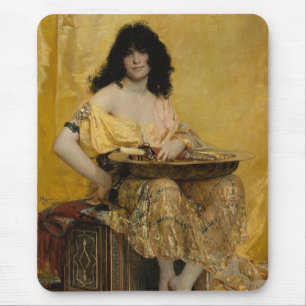 Salomé (Female Portrait) (by Henri Regnault) Mouse Mat