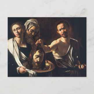 Salome With Head of John The Baptist - Caravaggio Postcard