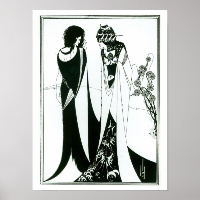 Salome with her mother, Herodias, 1894 (litho) (b/ Poster (Front)