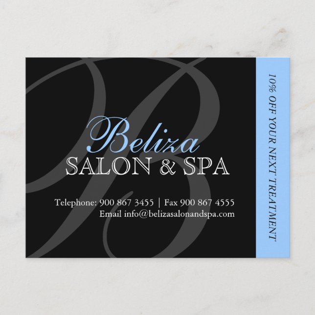 Salon and Spa Advertising Postcard (Front)