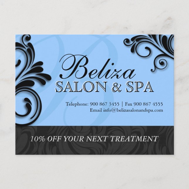 Salon and Spa Advertising Postcard (Front)