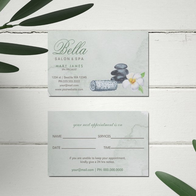 salon and spa business card appointment card (Creator Uploaded)