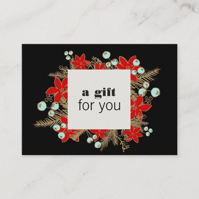 Salon and Spa Christmas Holiday Gift Certificate (Front)
