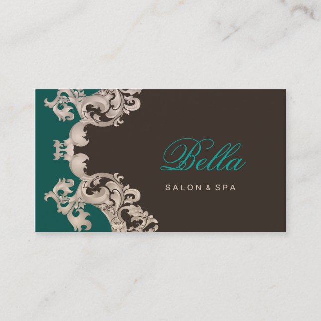 salon and spa elegant luxe business card (Front)