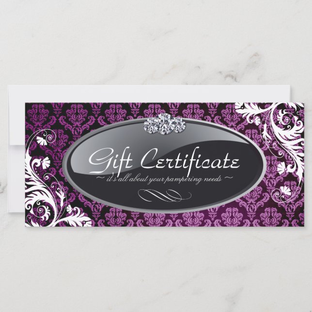 SALON AND SPA GIFT CERTIFICATE (Front)