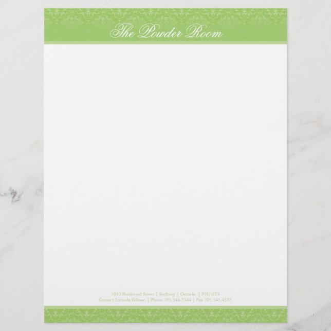Salon and Spa Letterhead Template (Front)
