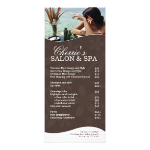 Salon and Spa Rack Card