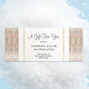 Salon and Spa Silver Sequins Gift Certificate