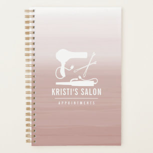 Salon Appointment Blush Watercolor Ombre Planner
