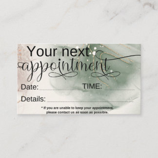 Salon Appointment Custom Business Card