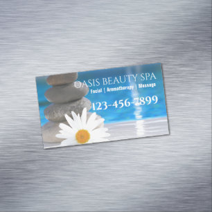 Salon Aromatherapy Massage Therapist Beauty SPA Magnetic Business Card