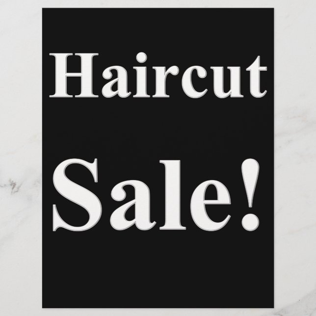 Salon Barber Haircut Sale Posters Promotional Flyer (Front)