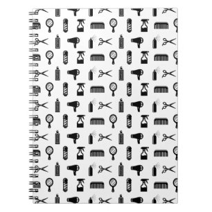 Salon & Barber Hairdresser Pattern CUSTOM COLOR Notebook