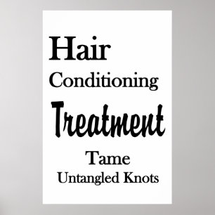 Salon Barbershop Poster Hair Conditioning Untangle