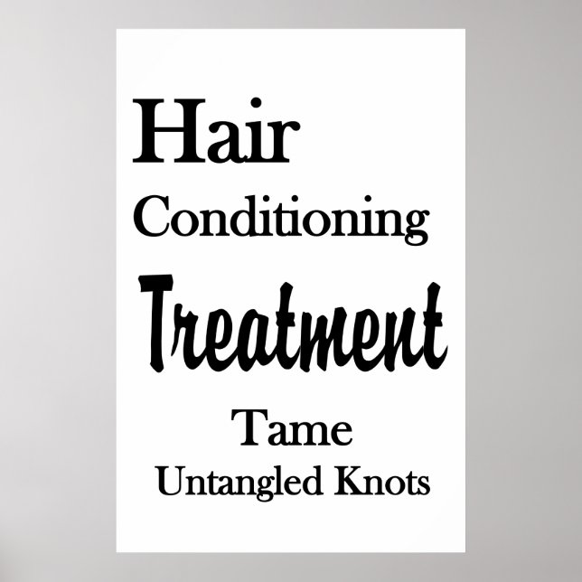 Salon Barbershop Poster Hair Conditioning Untangle (Front)
