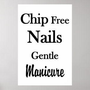 Salon Barbershop Poster Manicure Chip Free Nails?