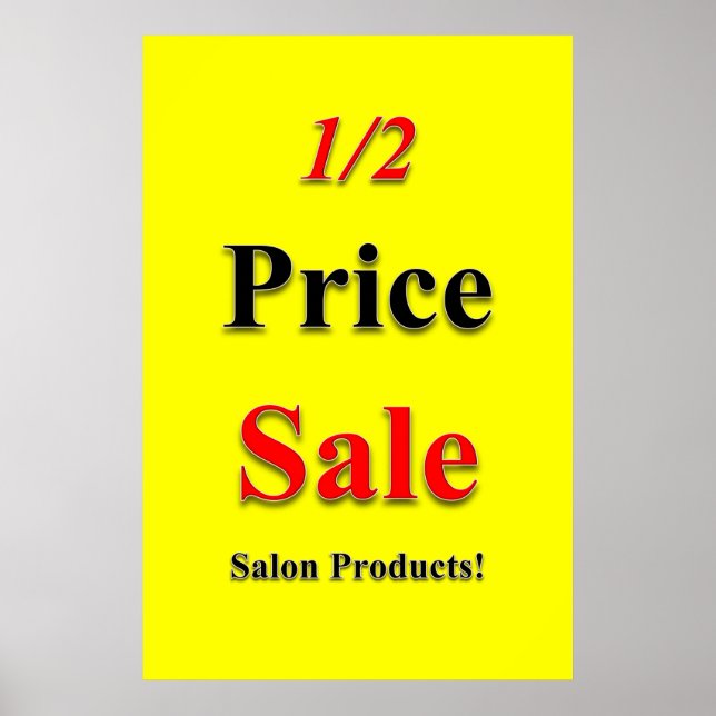 Salon Barbershop Posters 1/2 Price Sale Products (Front)