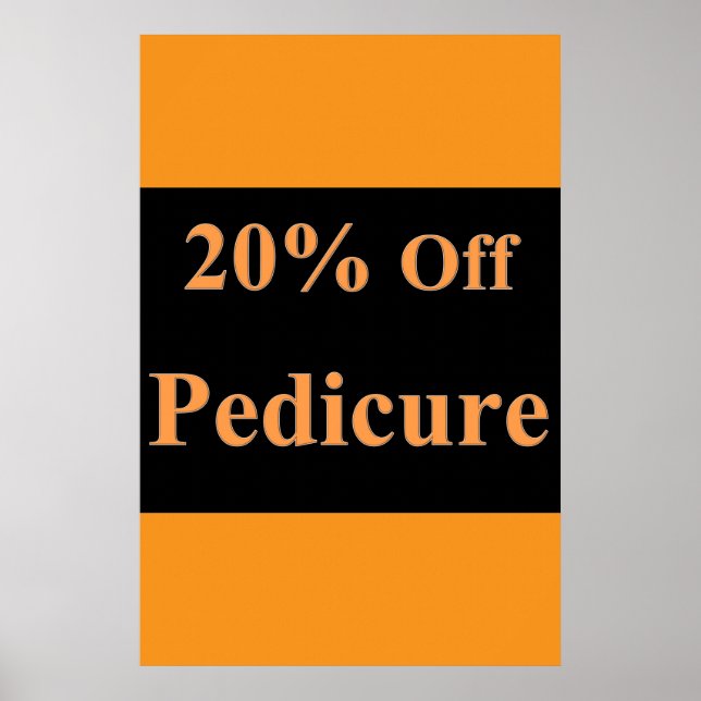 Salon Barbershop Posters 20% Off Pedicure (Front)