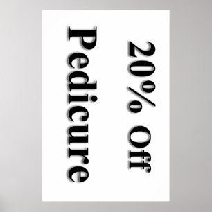 Salon Barbershop Posters 20% Off Pedicure